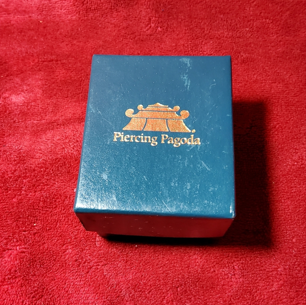 EMPTY Piercing Pagoda Jewelry Box Cardboard Empty Box ONLY